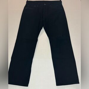 LEVIS MENS 501 BUTTON FLY ORIGINAL FIT STRAIGHT FIT BLACK JEANS